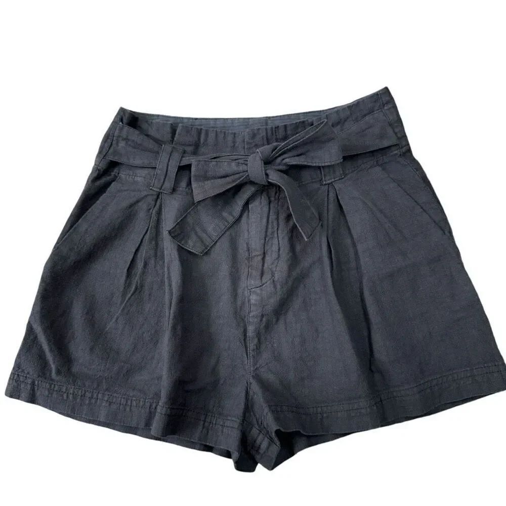 Free People high waist belted 100% cotton shorts size 0